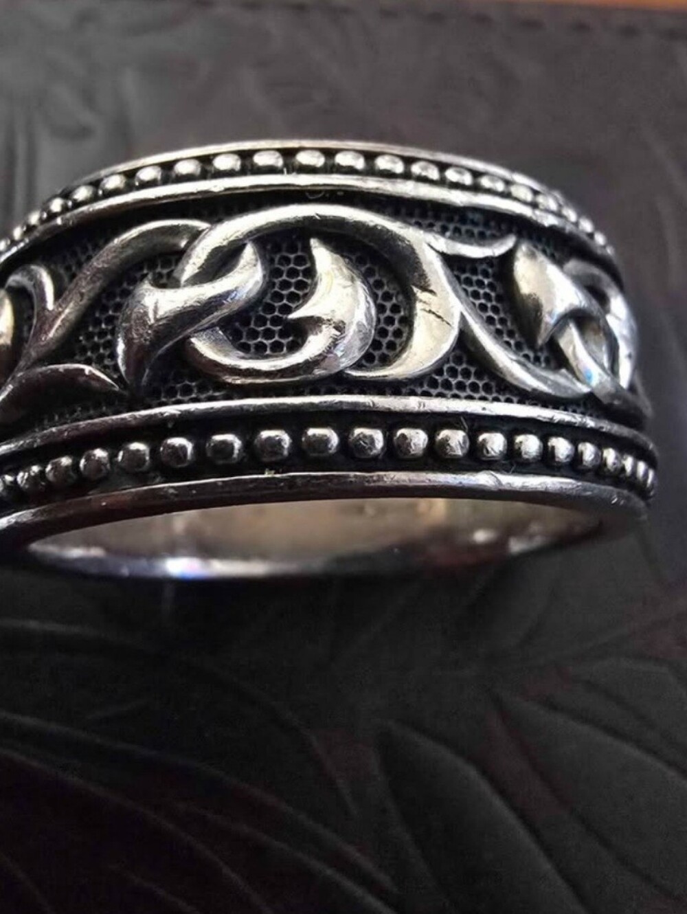 Mens Scott Kay Sparta Thick Sterling Silver Ring. Very Heavy. SIZE 13